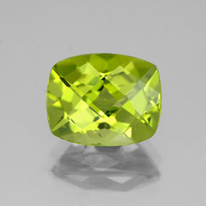 Peridoto verde natural 3,26ct, almofada cortada, VS-SI