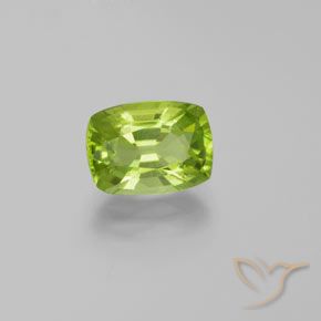Peridoto Verde médio Natural 2.49ct, Almofada, VS