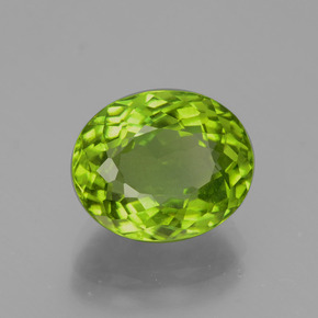 Peridoto verde natural 5,79ct, corte oval, VS