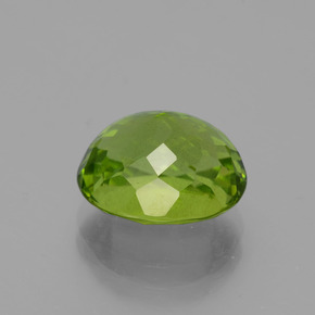 Peridoto verde natural 5,79ct, corte oval, VS