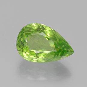 Peridoto verde vivo Natural 5.06ct, Formato de pêra, VS