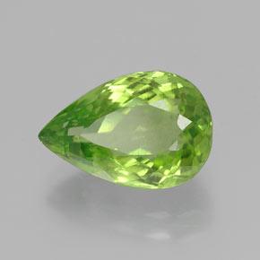 Peridoto verde vivo Natural 5.06ct, Formato de pêra, VS