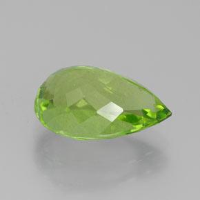 Peridoto verde vivo Natural 5.06ct, Formato de pêra, VS