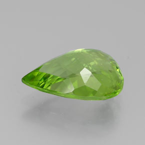 Peridoto verde natural 5,16ct, formato de pêra, VS