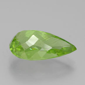 Peridoto verde natural 5,76ct, formato de pêra, VS-SI