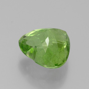 Peridoto verde natural 4,15ct, formato de coração, VS-SI