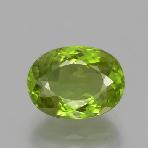 Peridoto verde vivo Natural 5.00ct, Corte Oval, VS