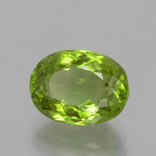 Peridoto verde vivo Natural 5.00ct, Corte Oval, VS