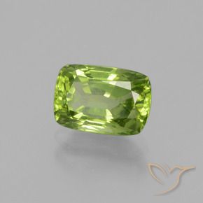 Peridoto Verde médio Natural 1.98ct, Almofada, VS