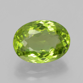 Peridoto Verde médio Natural 4.99ct, Corte Oval, VS