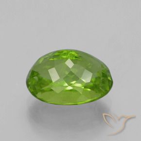 Peridoto verde natural 4,64ct, corte oval, VS-SI