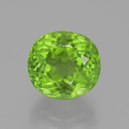 Peridoto verde natural 5,37ct, corte oval, VS-SI
