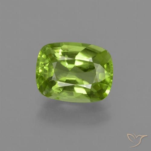 2.11ct Natural verde vivo Peridoto, Almofada, VS