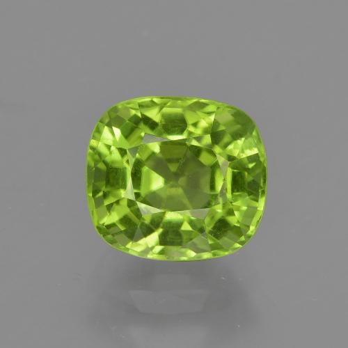 Peridoto verde natural 1,99ct, almofada cortada, VS