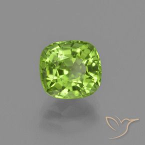 Peridoto verde vivo Natural 1.98ct, Almofada, VS