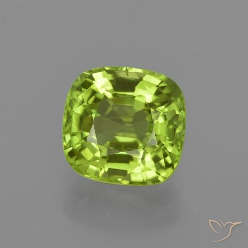 2.21ct Natural Verde médio Peridoto, Almofada, VS