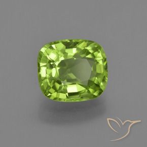 Peridoto Verde amarelado Natural 2.34ct, Almofada, VS