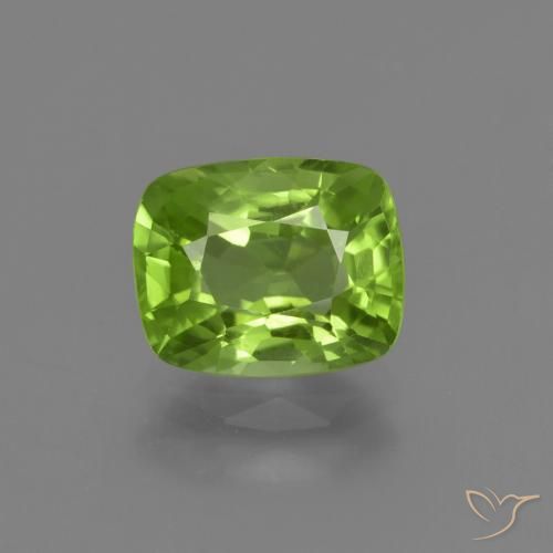 2.12ct Natural Verde médio Peridoto, Almofada, VS