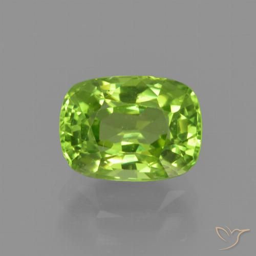 2.06ct Natural verde vivo Peridoto, Almofada, VS