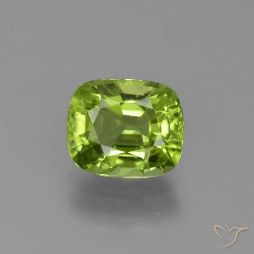 2.09ct Natural verde vivo Peridoto, Almofada, VS