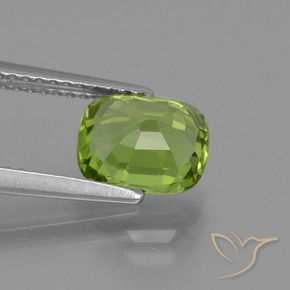 Peridoto verde vivo Natural 2.09ct, Almofada, VS