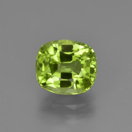 Peridoto verde natural 2,48ct, almofada cortada, VS