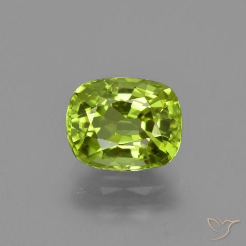2.22ct Natural Verde médio Peridoto, Almofada, VS