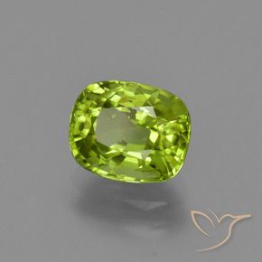 Peridoto Verde médio Natural 2.22ct, Almofada, VS