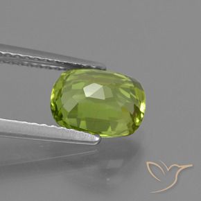 Peridoto Verde médio Natural 2.22ct, Almofada, VS