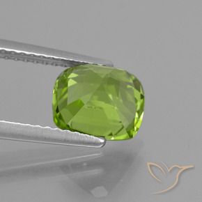 Peridoto Verde médio Natural 2.35ct, Almofada, VS