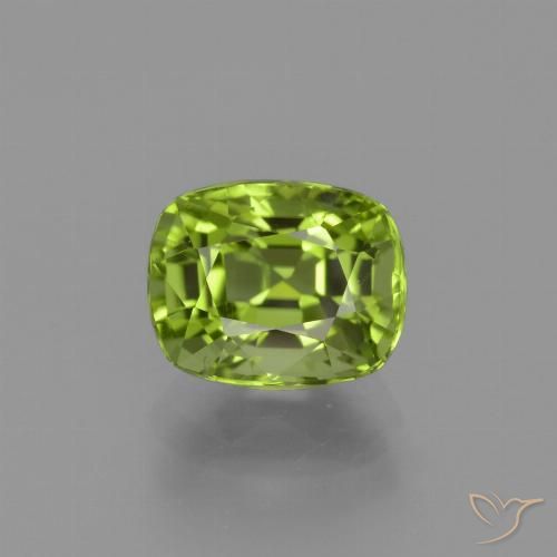 2.22ct Natural Verde médio Peridoto, Almofada, VS