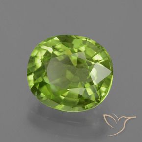 Peridoto verde vivo Natural 2.37ct, oval, VS