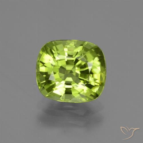 2.20ct Natural Verde médio Peridoto, Almofada, VS