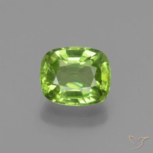2.13ct Natural Verde médio Peridoto, Almofada, VS
