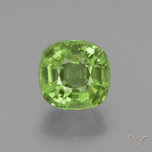 2.14ct Natural Verde médio Peridoto, Almofada, VS