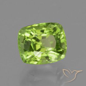 Peridoto Verde amarelado Natural 2.10ct, Almofada, VVS-VS