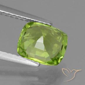 Peridoto Verde amarelado Natural 2.10ct, Almofada, VVS-VS