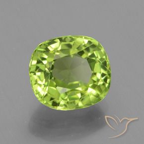 Peridoto Verde amarelado Natural 2.30ct, Almofada, VS