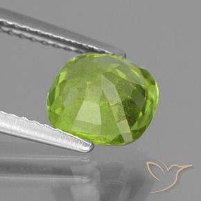 Peridoto Verde amarelado Natural 2.04ct, Almofada, VS