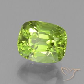 Peridoto Verde amarelado Natural 2.38ct, Almofada, VS