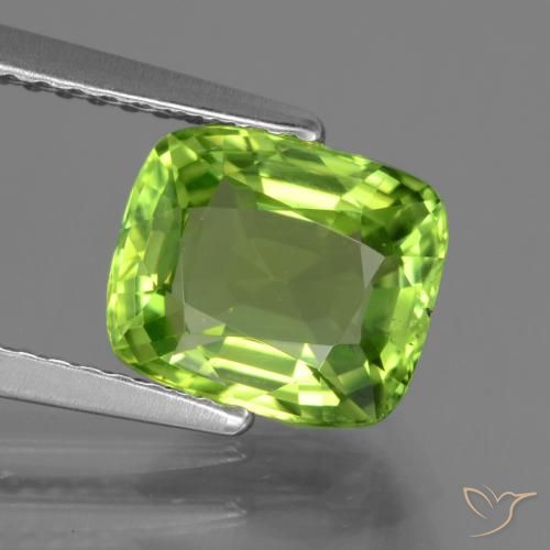 2.28ct Natural verde vivo Peridoto, Almofada, VS