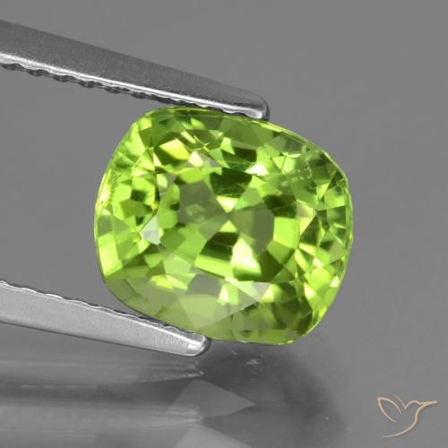 2.27ct Natural verde vivo Peridoto, Almofada, VS