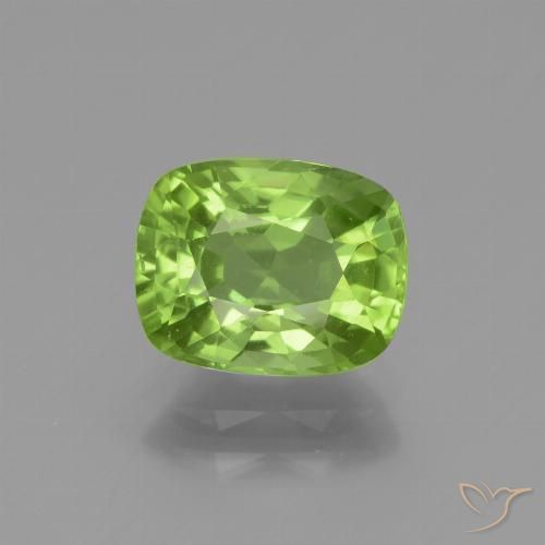 2.40ct Natural verde vivo Peridoto, Almofada, VS