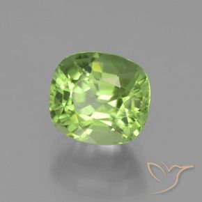 Peridoto verde vivo Natural 2.26ct, Almofada, VS