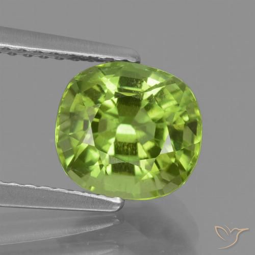 2.26ct Natural Verde médio Peridoto, Almofada, VS, Photo A
