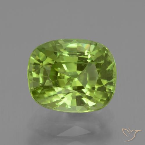 2.23ct Natural Verde médio Peridoto, Almofada, VS
