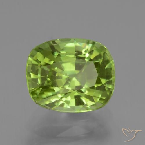 Peridoto Verde médio Natural 2.23ct, Almofada, VS