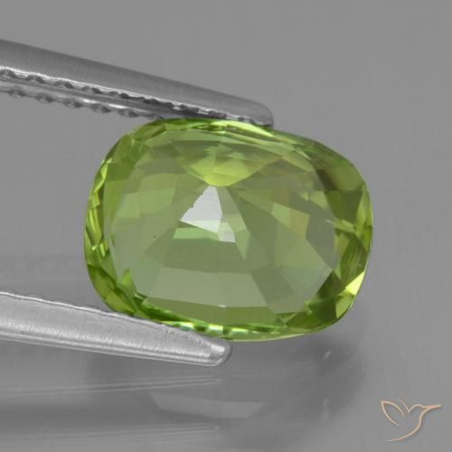 Peridoto Verde médio Natural 2.23ct, Almofada, VS