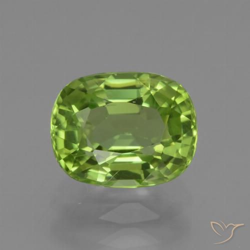 2.06ct Natural verde vivo Peridoto, Almofada, VS