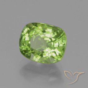 Peridoto Verde amarelado Natural 2.45ct, Almofada, VS